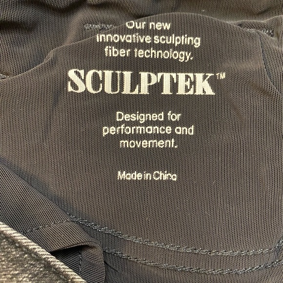 Athleta Sculptek Dark Gray Skinny Ankle Denim Jeans Size 6 Shapewear Midrise - Picture 8 of 10